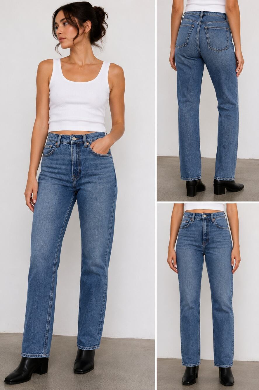 Reformation Jeans High Rise Straight Leg Medium Wash Denim Jeans Women's 26